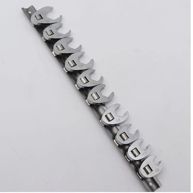 TEMU 10-in-1 Ratchet Wrench Set With A 3/8-inch Drive, Featuring A Movable Open-end Wrench And An L-shaped Horn Wrench, Designed For Professional Automotive, Mechanical, And Home Appliance Repairs