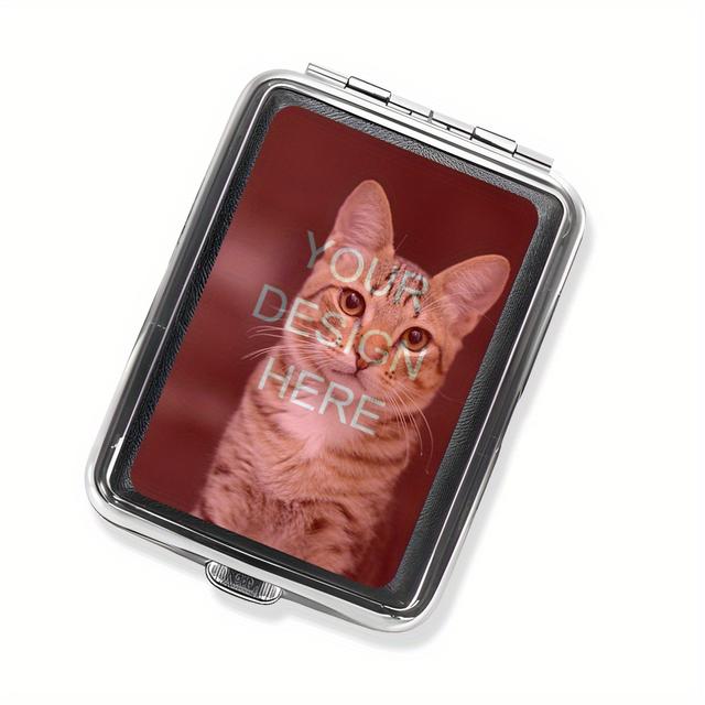TEMU 1pc Customized Pet Photo Image Leather Metal Matchbox With Friction Board, Mini Portable Retro Reusable Waterproof Outdoor Camping Fireplace Lighter Holder (matches Not Included)