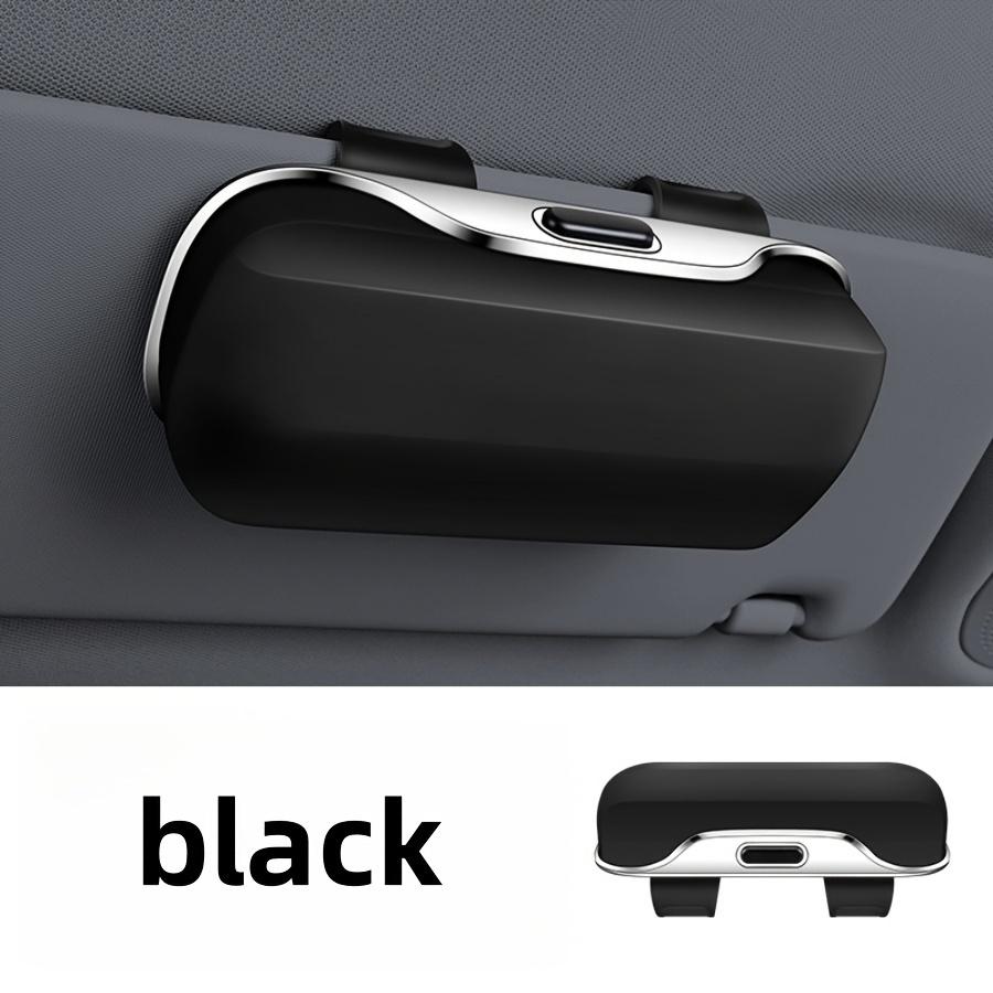 TEMU Portable Car Glasses Case, Universal Car Sun Visor Glasses Holder, Button Switch, Suitable For All Glasses Storage, Available