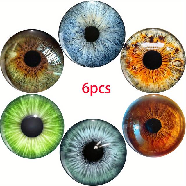 TEMU Set Of 6 Eyeball-themed Pins (2d Flat) Featuring A 'charming Eyeball' Design, Clothing, Hats, And Backpacks - A Stylish Gift For , , And Colleagues - Affordable Little Additions