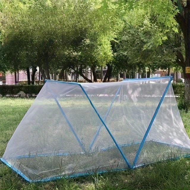 TEMU 1pc Garden Cover Net, Plant Protection Tent, Foldable With Fiber Rods, Curved, And Store, Polyester Material, Suitable For Gardens And Outdoor Plants - Indoor And Outdoor Use