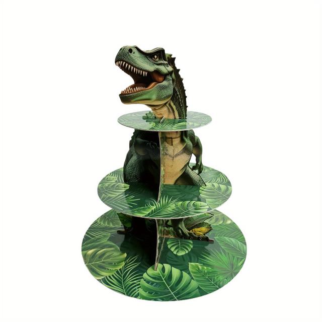 TEMU Dinosaur Cupcake Stand For Birthday Party And Gathering Decorations - Easy To Assemble, Themed Event Essential
