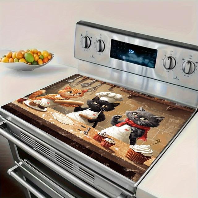 TEMU Stove Panel 2d Flat, Durable Gas Stove Oven Protector - Scratch-resistant Oven Protector - Stylish And Easy To Clean, Any Kitchen