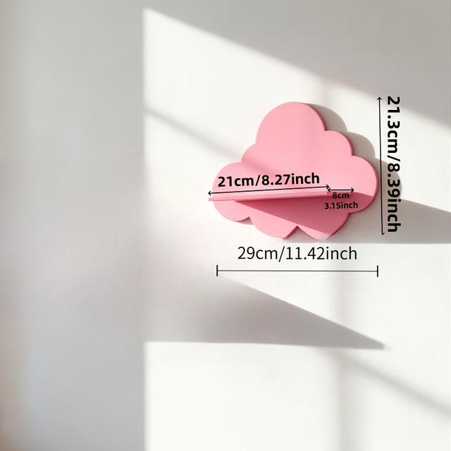 TEMU 1pc Estante de Pared Moderno Compatible para y Estudio - Estante de Madera Pintado, Unidad de Almacenamiento Ahorrador de Espacio Ideal para Pequeños Espacios, Libros, Decoración - Madera