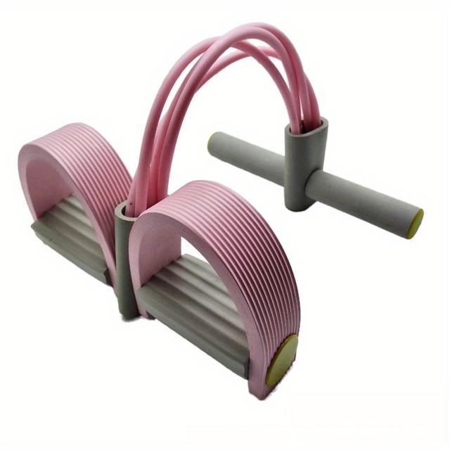 TEMU -block Foot-pedal Resistance Bands, Yoga Assistance Pull-up Rope With 4 Tubes, Leg Stretching Strap For Push-ups Training, Yoga Pedal Hand Resistance Band Elastic Cord Abdominal And Equipment