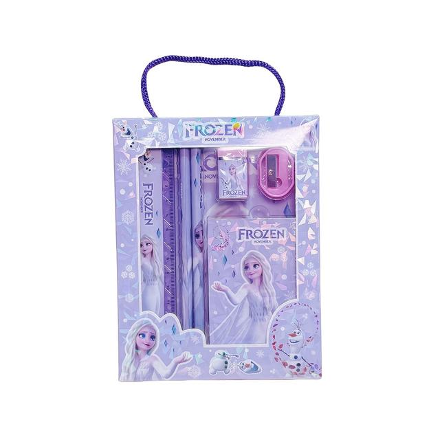 TEMU 1 Set Frozen & Anna Princess Art Supplies Gift Set With -themed Pencils, Marker & Ruler - & Design Stationery Birthday, Christmas, Frozen Party Favors (officially Licensed)
