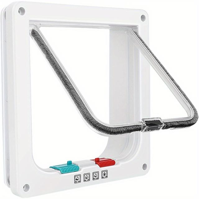 TEMU Slim Cat For Windows, Pet Entrances And Sliding Doors, Secure Pet With Lock, Weather-resistant Cat Flap For Slim Doors And Walls