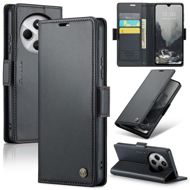TEMU Premium Flip Protective Case For Xiaomi Redmi 14c, Compatible With 4g And 5g, Featuring Rfid Protection And A Magnetic Card Holder Stand.