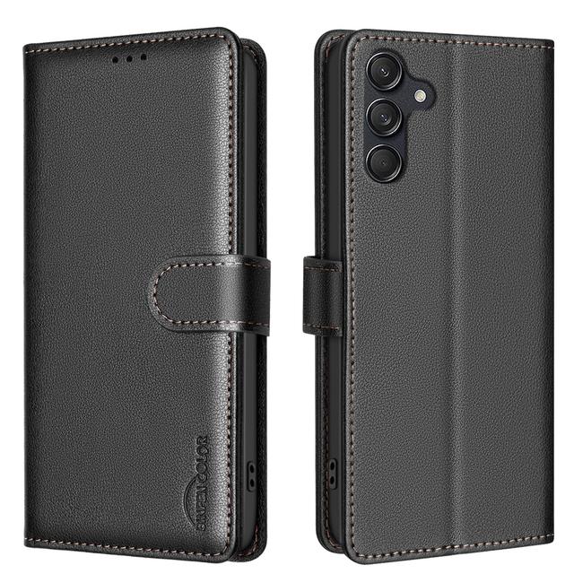 TEMU Wallet Case Suitable For Galaxy A16 / A16 5g, Featuring A Stylish Textured Leather Design And Rfid Blocking Card Slots.