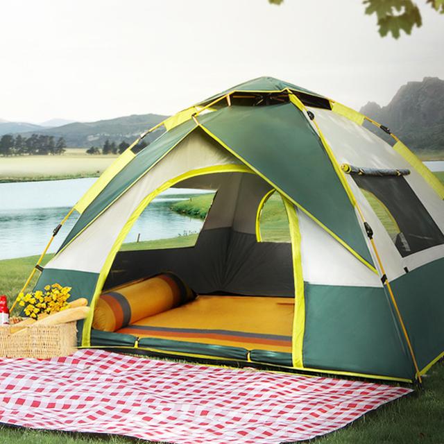TEMU 4 Personen Automatische Zelt 2 Türen 2 Fenster Familienzelt für Camping Wandern