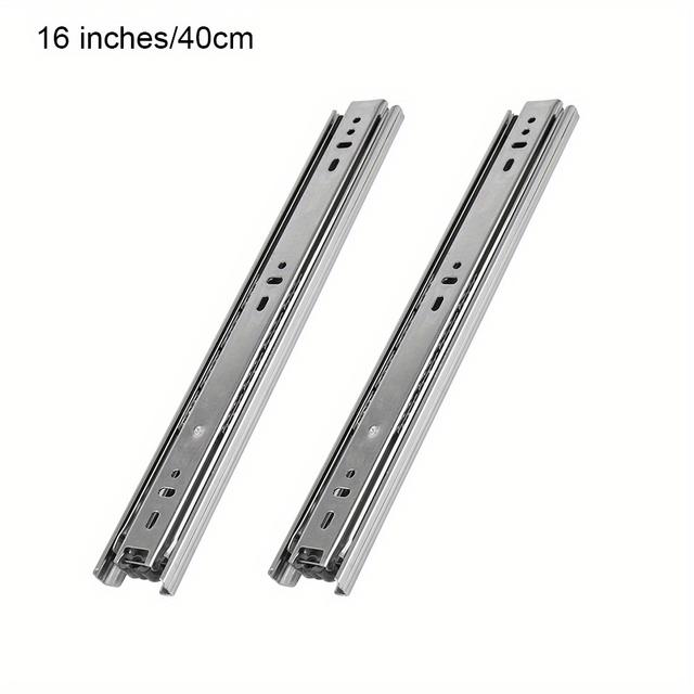 TEMU 2pcs 12-22'' Pair Heavy Duty Fully Extension Ball Bearing Drawer Runners Slide Runner