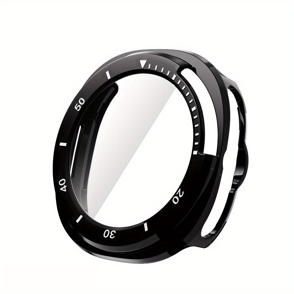TEMU Funda para PC para Samsung Galaxy Watch 8 Classic 46mm, Adiciones, Protector de Pantalla de Vidrio Templado, Bumper, Cubierta para Galaxy Watch 8 Classic
