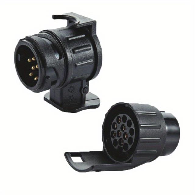 TEMU 2pcs European Standard 13 Mini Adapter 7 To 13 Adapter Plug Socket For Rv Trailers