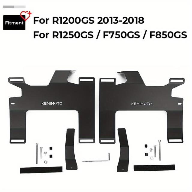 TEMU Motorrad-Seitenkofferhalterung geeignet für BMW R1200 1250 GS, R1200 GSA, R1200GS, R1250GS LC ADV Adventure Seitenbox, Motorradgepäckträger, Abenteuertouring-Ausrüstung aus robustem Edelstahl