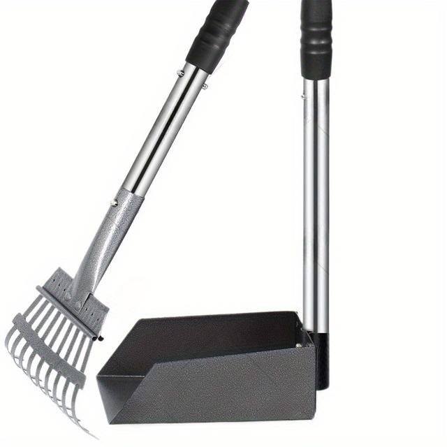 TEMU Pet Toilet Bag Dog Poop Clip Stainless Steel Shovel Rake, Dustpan Shovel Dog Poop Set