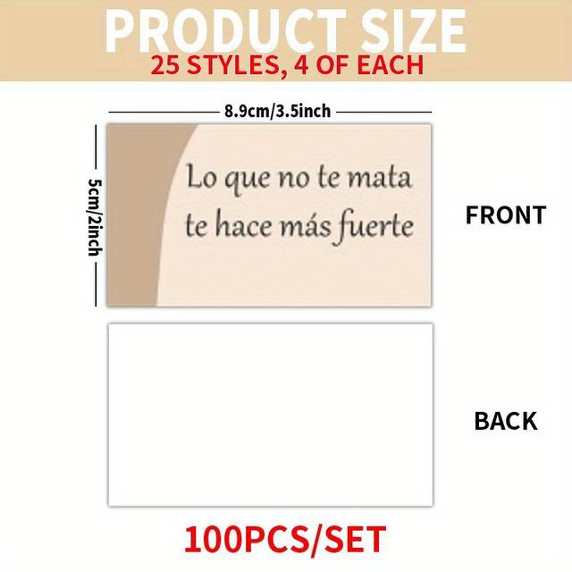 TEMU 100 piezas de tarjetas de citas inspiradoras bohemias en español - Perfectas para , , , Día de la , Día , regalos de Pascua
