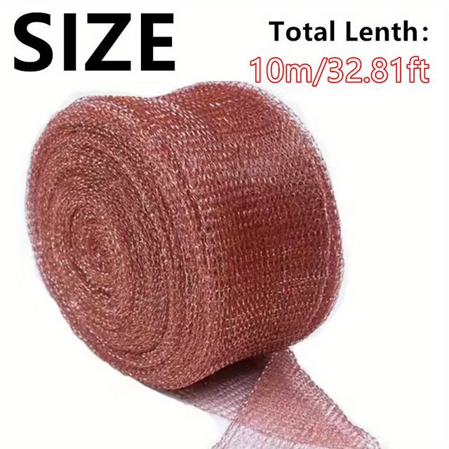 TEMU 50m/30m/10m 害虫防止用の超長コピーメッシュロール - 耐久性のある植物保護ネット、齧歯類、カニ、ニブを防ぐ - 家庭用庭、農場、牧場、植物園、害虫防止メッシュ、ペット用農場、頑丈な構造