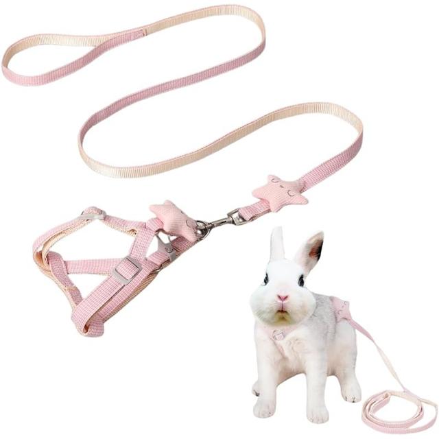 TEMU Univerzální vodítko pro králíky, vhodné pro venčení, běhání jogging. Tento popruh pro králíky je ideální pro malé mazlíčky, jsou králíci, kočky, štěňata, koťata, fretky a další.