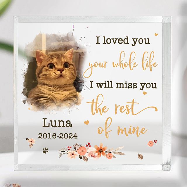 TEMU Personalized Acrylic Heart Shaped Plaque Gifts - Pet Remembrance Keepsake Gifts , Desk Heart Decor, Dog Memorial Gifts For Loss Of Dog, Cat Memorial, Sympathy Gifts