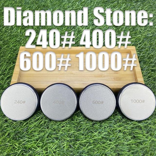 TEMU Set aus 3 oder 4 Küchenmesser-Schärften, mit einem tragbaren manuellen Winkeldesign, einem multifunktionalen Rollen für schnelles Schärfen und einem Diamantschärfer mit festem Winkel.