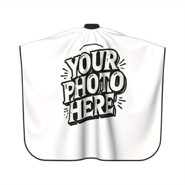 TEMU Avental de Corte de Cabelo Personalizável para Adultos - 55x66in, Perfeito para Cabeleireiro & Estilismo, Poliéster Durável, Presente Ideal para Feriados