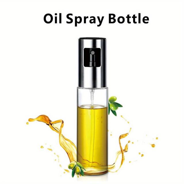 TEMU 1 Glass Oil Spray Bottle, Cooking, Salad, And Bbq- Kitchen Essential Father Gift
