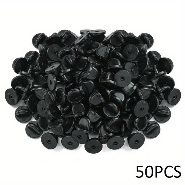TEMU 50/100/200/400 piezas de Soportes de Goma para Insignias, Broches y Pines - Sujetadores Artesanales