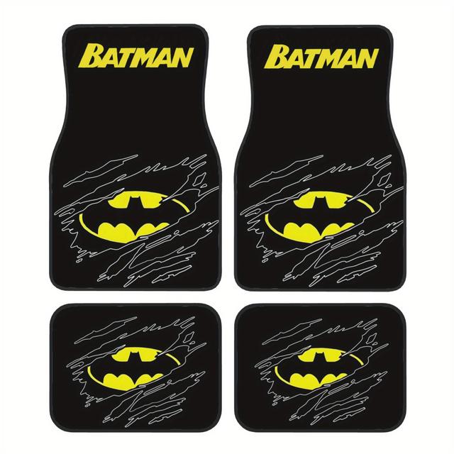 TEMU حصيرة أرضية سيارة وارنر براذرز ، 4 قطع من البطانة الناعمة الملونة الفاخرة العالمية المناسبة لحماية داخل السيارات السيدان والفانات والشاحنات والدفع الرباعي، تعزز متعة وراحة القيادة