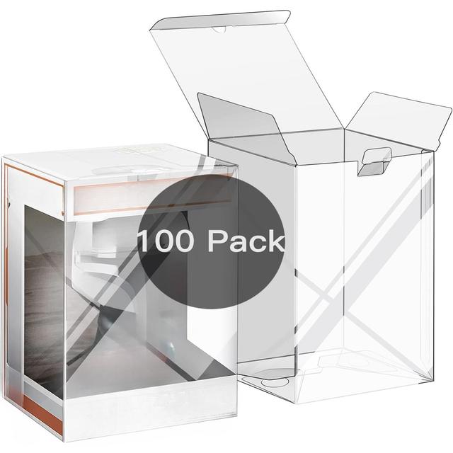 TEMU 1/ 10/ 25/ 50/ 100pcs Protectors Case Compatible With - 4" Inch Pop Vinyl Figures, Protectors, Heavy Duty Display Box W/ Protective Film & Locking Tab