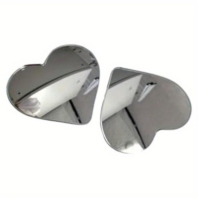 TEMU 1 di specchietti retrovisori a forma di cuore, specchietti a forma di cuore per auto, specchietto senza telaio per auto, specchietto grandangolare a a forma di , specchietto retrovisore per