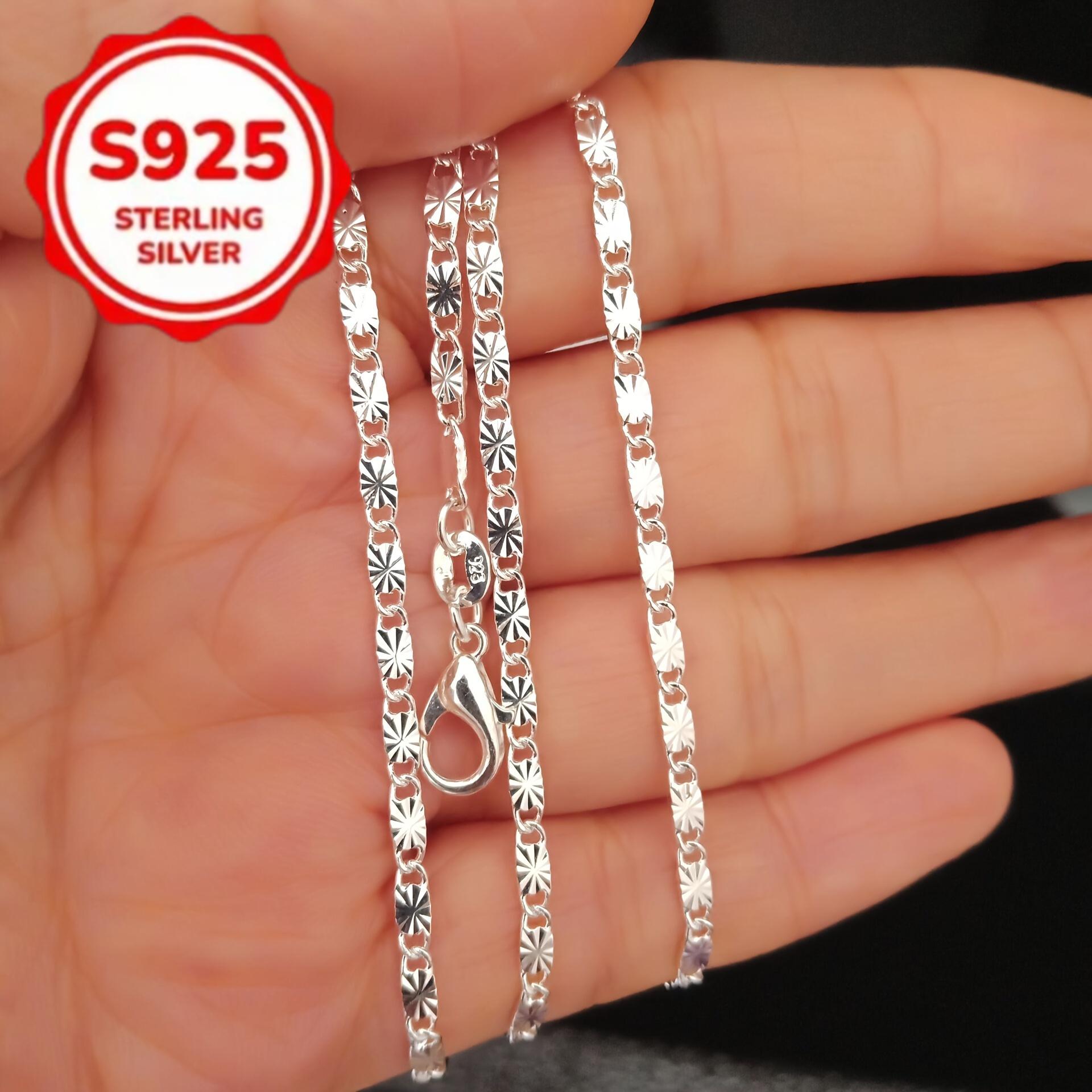 TEMU 1pc S925fashionable Starry Copper Chain Necklace, Perfect Gift For Friend