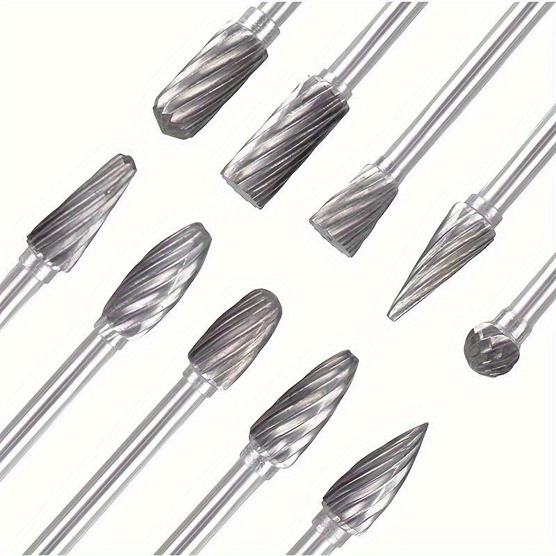 TEMU 10pcs Planer With 3mm Shank, Rotary Cutting Heads For Grinding Polishing Engraving, Wood, Metal, Stone, Tile - For Electric Drills