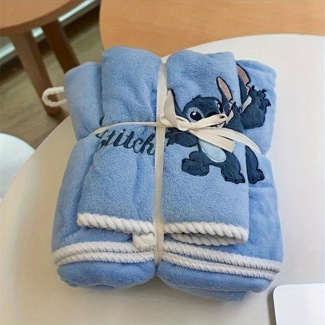 TEMU 2pcs Set Stitch Monsters Towel Bath Towels Absorbent Large Shower Wrap Gift For Girlfriend Valentine's Day Sister Family Holiday Present