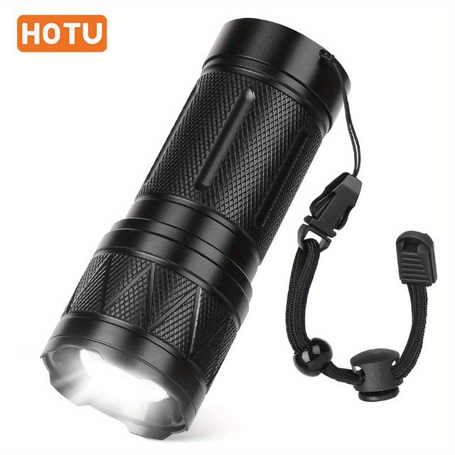 TEMU Hotu Flashlight - High , 5 , Beam, Usb Rechargeable - Aluminum Alloy Tactical Light For Boat Use, & , Flashlight Rechargeable