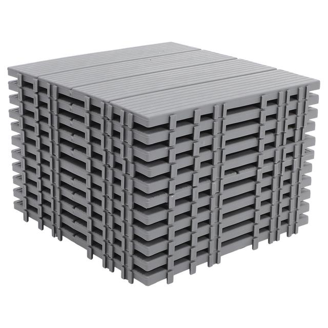 TEMU 11pcs Floor Interlocking Floor, Home Decoration Floor Mat, Outdoor Terrace Floor Mat (30*30*2cm), Floor Material