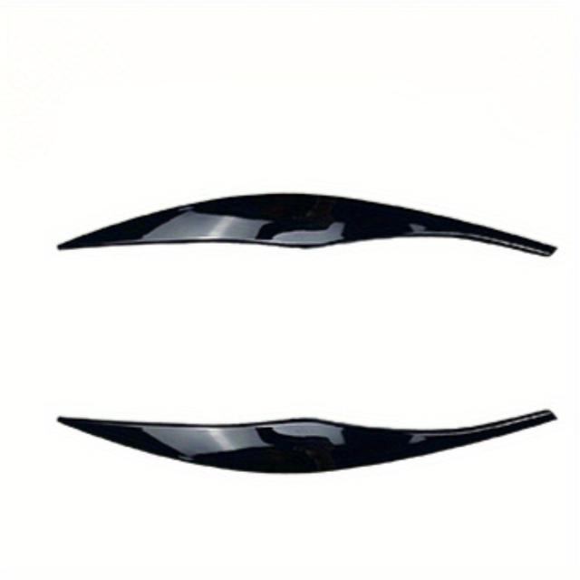 TEMU 2pcs For E90 E91 Gloss Black Headlight Eyebrow Trim, Abs Plastic Eyelid Decoration For 2005-2011 Sedan/touring Models