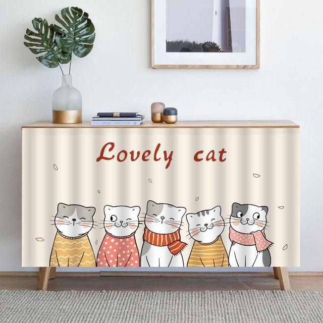 TEMU ผ้าม่านสั้นแบบมีกาวในตัว ขนาด 100*70 ซม. สไตล์นอร์ดิก เหมาะสำหรับห้องครัว/ตู้เสื้อผ้า/หน้าต่าง