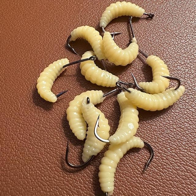 TEMU 60pcs Rubber Fishing Bait Crappie Jigs, Fishing , Bulk Fishing Grubs For Trout, Crappie, Pan Fish, , Fresh Water Fishing Lures Set