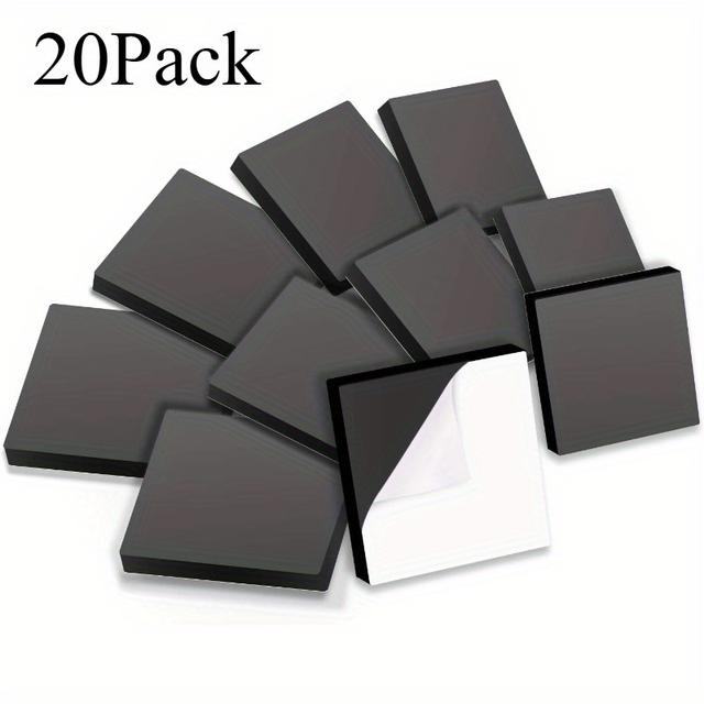 TEMU Yitape Square Shape Sticky Magnetic, Flexible Sticky Tape, Magnetic, Sticky, Flexible Magnetic Sheet With Adhesive For Crafts, Photos And Mold Storage (20x20x2mm)