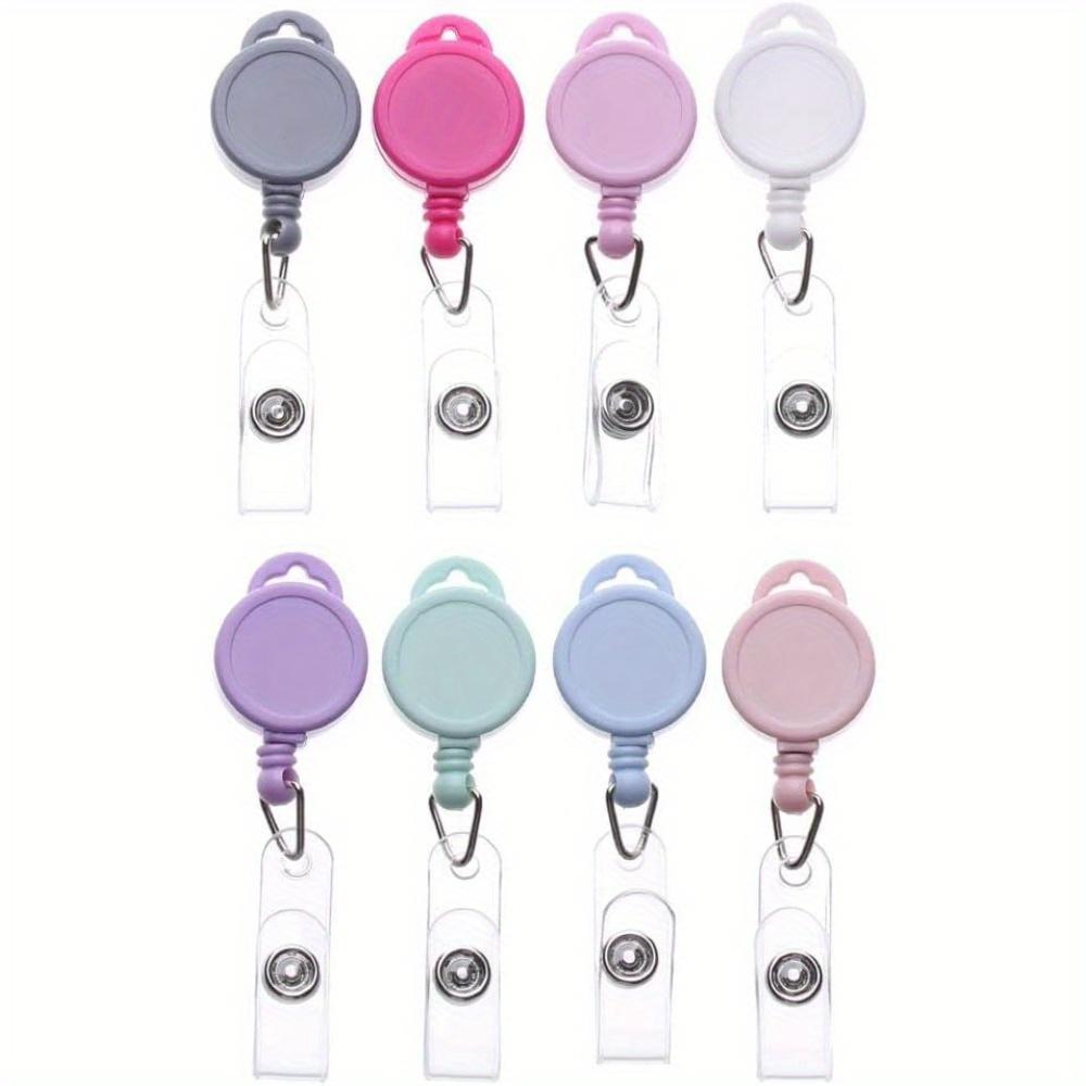 TEMU 8 Piezas de Portaidentificación Retráctil, Clips para Tarjetas de Identificación para Estudiantes, Profesores y Enfermeros en Oficinas o Escuelas