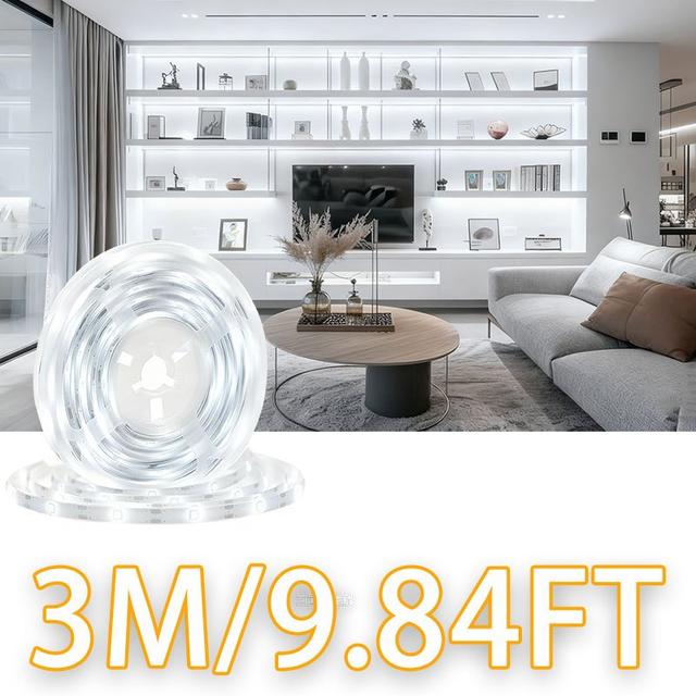 TEMU Fita LED USB com Sensor de Movimento, Iluminação LED para Armários, Cozinha, Prateleiras, Balcão, Quarto, Luzes de Armário com Sensor de Movimento