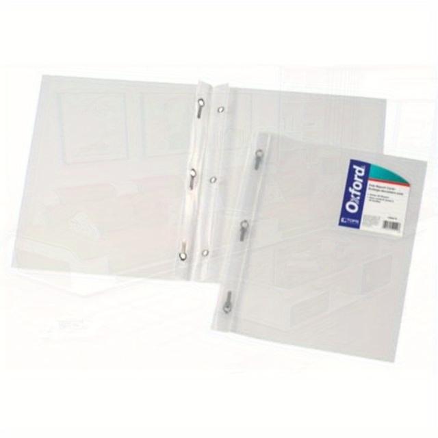 TEMU 3-prong Clear Plastic Report Covers - Durable Transparent Front Covers For School, Office, Or Presentations - Letter Size Documents, School Supplies And Accessories