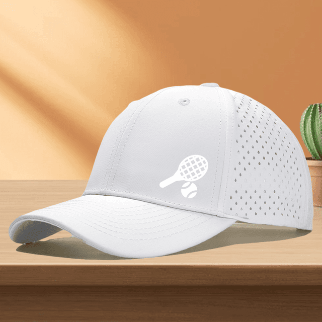 TEMU 1pc Trucker Hat With "tennis" Print - Quick-dry Golf Cap Featuring Perforated Mesh, Available In 10 Colors