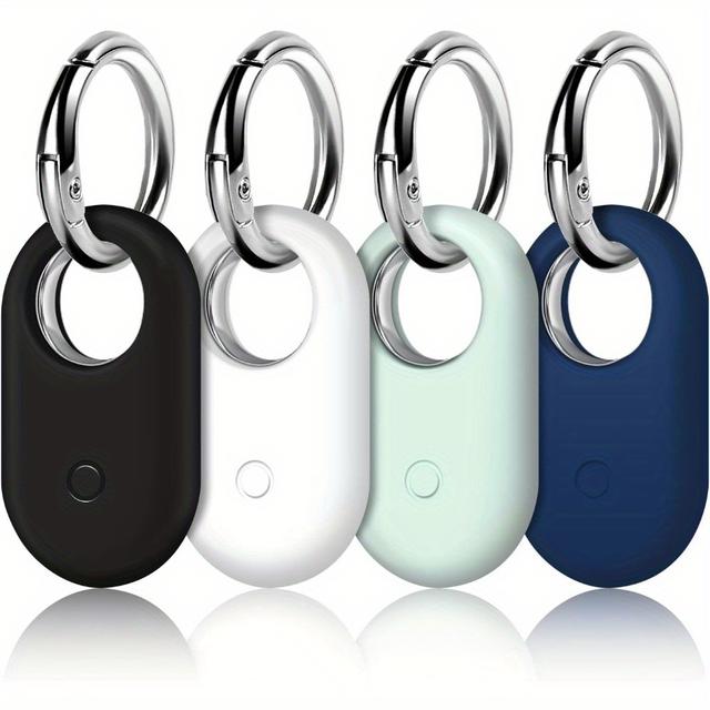 TEMU 4pcs 2 Case, Slim Cover With Key Ring, Scratch-resistant Protective Holder For Smart Tag 2 , For Keys, Pet Collar, Wallet & Luggage