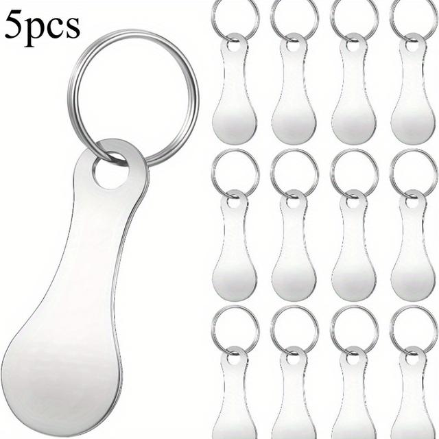 TEMU Unisex Tragbarer Schlüsselanhänger für Einkaufswagen mit Jeffdad Silberfarbenen Viertel-Geldscheinen.