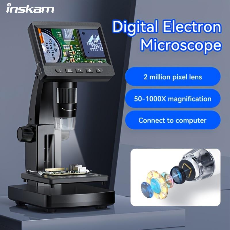 TEMU Digital Microscope 8led Real Shot Rendering Computer Microscope Microscope Black