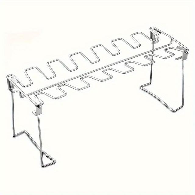 TEMU A Folding Chicken Leg Wing Rack For Grilling, Suitable For Vertical Smokers, Ovens, And Barbecue Additions, Perfect For Picnics, Camping, And Barbecues