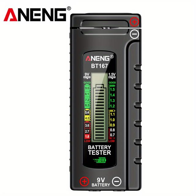 TEMU Aneng Bt167 Battery Tester Detector Multifunctional Quickly Measure Battery Level Abs Plastic Precise Measurements Tester Tools Without Battery