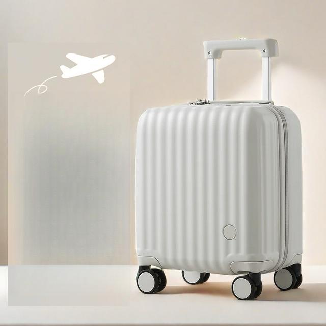 TEMU 女性用コンパクトスーツケース：ミニボストン - 軽量キャリーバッグ、パスワード付き、ABSハード＆スピナーホイール、予算重視の旅行者に最適