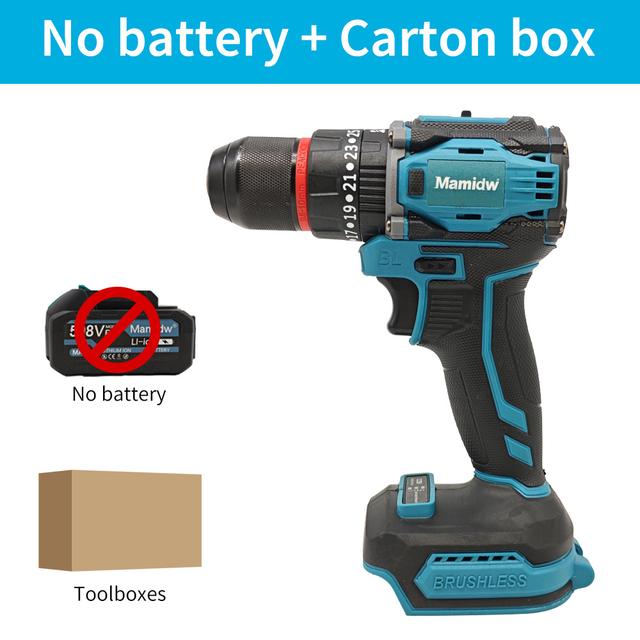 TEMU 55nm Cordless Drill, Drill For Makita 18v (tool Only), 2 Variable Speed, 25 Torque Light And